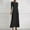 *Black, variant on ClodeEU Women's Off-Shoulder Dress，Three-Quarter Sleeve Slim Belted Waist Dress Black,Womens Plus L
