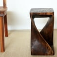 thumbnail image 2 of Strata Furniture 18x10" Traditional Wood Twist Stool/End Table in Mocha Brown, 2 of 5