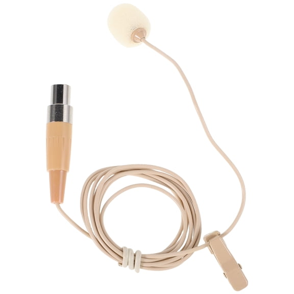 KALLORY 1Pack Clip-On Mic for Portable Recording with 3-Pin Xlr Connector Light Yellow 3.94X0.43X0.43In