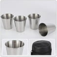 4 Sets of Stainless Steel Shot Cups with Cup Cover Outdoor Wine Cups