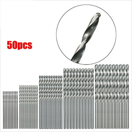 

Hayafir 40/50pcs Titanium Coated HSS High Speed Steel Drill Bit Set Tool 0.5-2mm/1-3mm