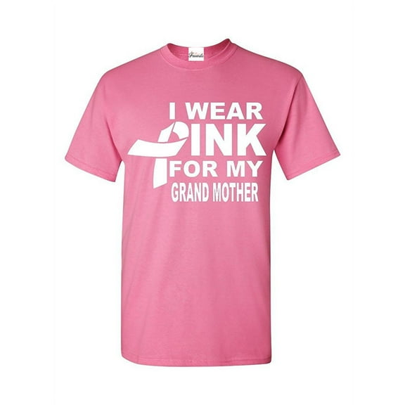 Men's T-Shirt Short Sleeve - I Wear Pink For My Grandma
