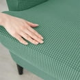 thumbnail image 4 of DanceeMangoos Polar Fleece Sloping Arm Wing Back Chair Covers Elastic Armchair Slipcovers Removable Sofa Slipcover with Seat Cushion Cover, 4 of 6