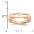 thumbnail image 4 of Real 14kt Rose Gold Polished Diamond Ring Size: 7; for Adults and Teens; for Women and Men, 4 of 5