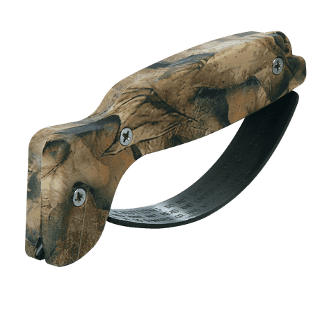 AccuSharp Knife and Tool Sharpener - Camo. One stage sharpener. Tungsten Carbide Blades. Sharpens knives cleavers axes and machetes.