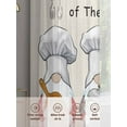 thumbnail image 5 of The Chef Sheer Curtains 72 inches Long 2 Panels Set Gnome Kitchen Linen Black Buffalo Plaid Tiers Sheers Rod Pocket Small Window Short Curtains for Kitchen Cafe, Each 52" W x 72" L, 5 of 7