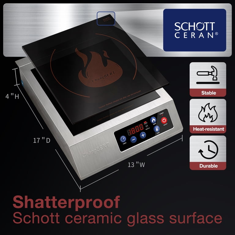 ChangBERT Induction Cooktop, 1800W NSF Certified photo 3
