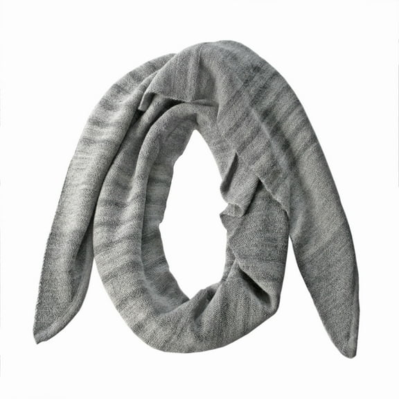 Triangle 100% Baby Alpaca Scarf - Gray