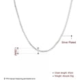 thumbnail image 2 of Sterling Silver Plated High-Quality Necklace Chain Lobster Clasp B363-18[m875], 2 of 2