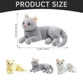 thumbnail image 3 of XUYAN 2PCS Cute Solid Color Cat Plush Toy Doll Children's Birthday Gift for 2 3 4 Years Old Toddlers Girls Boys Christmas Birthday Gifts,White+Yellow, 3 of 9
