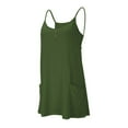 thumbnail image 4 of aidice Womens Rompers Summer Casual Spaghetti Strap Loose Comfy Solid Color Homewear Shorts Jumpsuit, 4 of 7