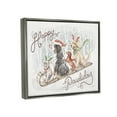 thumbnail image 4 of Stupell Industries Happy Pawliday Dogs Holiday Painting Gray Floater Framed Canvas Art Print Wall Art, 31 x 25, 4 of 10