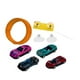thumbnail image 5 of Pista de carreras flexible para coches de carreras de 4,5 m con ventosa, portátil y multifuncional, con 4 minicoches de fundición a presión, juguete, 5 of 8