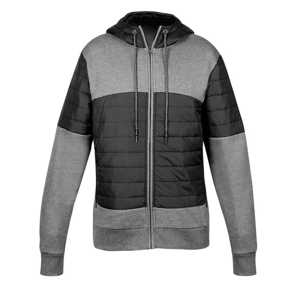 Paquete 20 piezas de Chamarra polar con gorro y forro térmico gris L