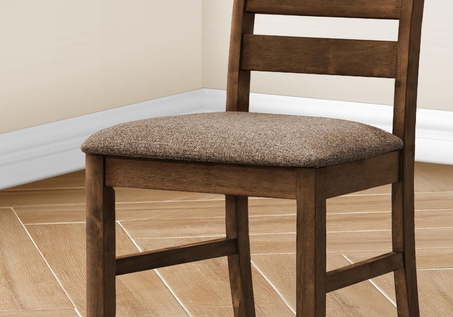 Monarch Specialties Dining Chair, 38" Height, Dining Room, Kitchen, Set Of 2, Side, Upholstered, Antique White, Beige Linen Look, Transitional