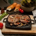 thumbnail image 4 of Bayou Classic 7444 10.5 in. Cast Iron Reversible Griddle, 4 of 4