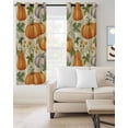 thumbnail image 2 of Thanksgiving Blackout Curtains for Bedroom Living Room Darkening Curtains 63 Inches Long Autumn Pumpkin Vintage Fallen Leaves Window Curtain 2 Panels Set Window Treatment Grommet Drapes 42"x63", 2 of 9
