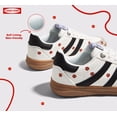 thumbnail image 4 of LUCKY STEP Womens Fashion Floral Embroidery Retro Sneakers Casual Shoes,White&Black, 4 of 10