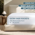thumbnail image 4 of Bare Home Fitted Sheet - 24" Extra Deep Pocket - Premium 1800 Collection - Twin, White, 4 of 7