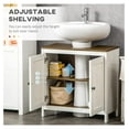 thumbnail image 5 of Modern Bathroom Sink Cabinet, Floor Standing Under Sink Cabinet, Freestanding Storage Cupboard with Adjustable Shelf, Double Doors, Antique White, 5 of 9