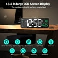 thumbnail image 4 of OhhGo Large Digital Wall Clock with Remote Control, 16.2 Inch LED Digital Clock for Home Living Room Decor, Automatic Brightness Dimmer with Date Week Temperature, 4 of 9