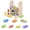 A, variant on Cheers Building Blocks Stackable Smooth Wood Balance Rainbow BlocksToys for Baby