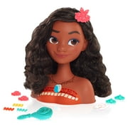 Disney Princess Moana Stying Head, 14-pieces, Officially Licensed Kids Toys for Ages 3 Up, Gifts and Presents