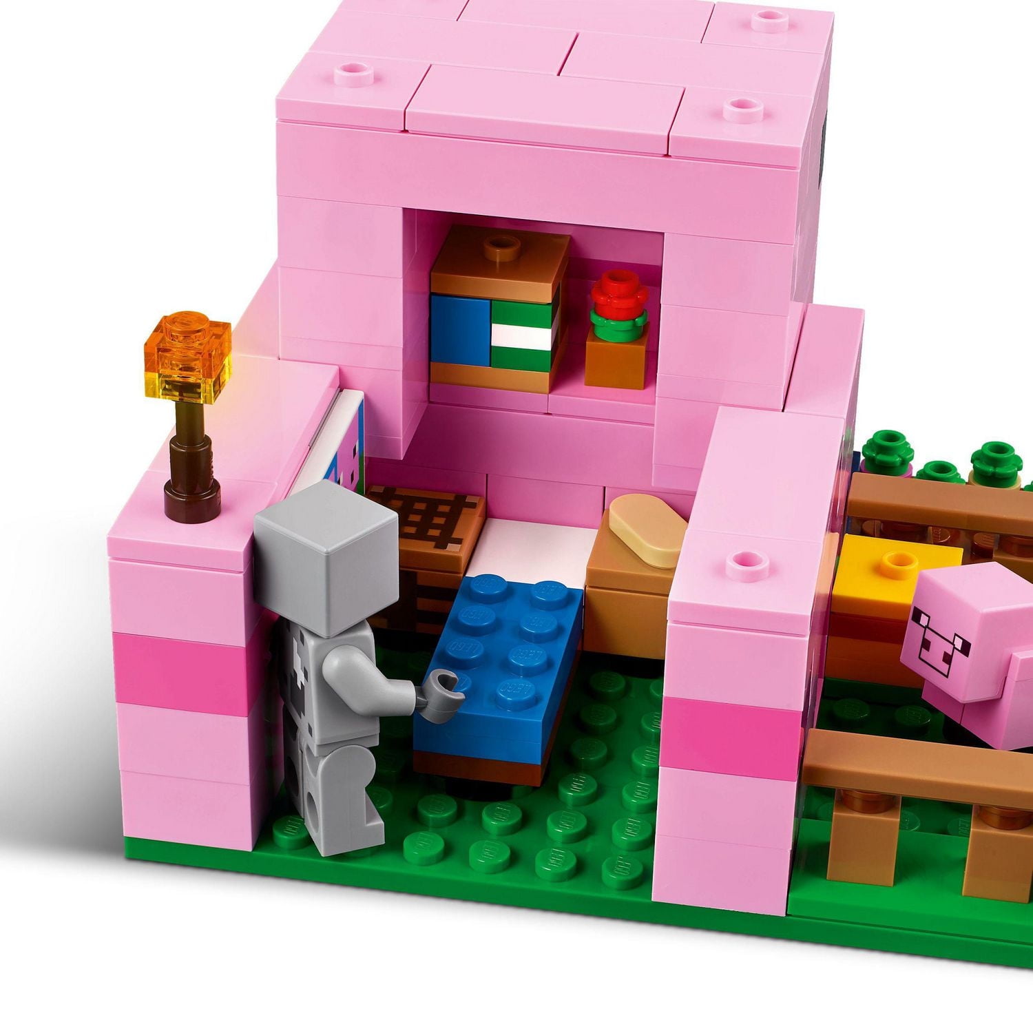 LEGO Minecraft The Baby Pig House Toy Figures and Playset - Building Minecraft Toy for Kids, Boys and Girls, Ages 7+ - with 2 Minifigures for Pretend Play - Gift Idea for Birthdays - 21268, Includes 238 Pieces, Ages 7+