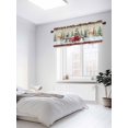 thumbnail image 3 of Christmas Valances for Windows, Elk Truck Snowflakes Ball Xmas Tree Plaid Winter Light Filtering Window Treatment Valances, Rod Pocket Small Curtains for Kitchen/Bathroom, 56"x16", 3 of 9
