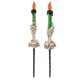 thumbnail image 3 of Luces de vela con forma de mano de esqueleto para Halloween, color verde cálido, paquete de 2, 120 mAh, brillo fantasmal de plástico, 3 of 8