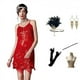 thumbnail image 3 of Conjunto vintage sexy con borlas y tirantes para mujer, tallas grandes S-3XL, vestido de noche con lentejuelas, 3 of 5