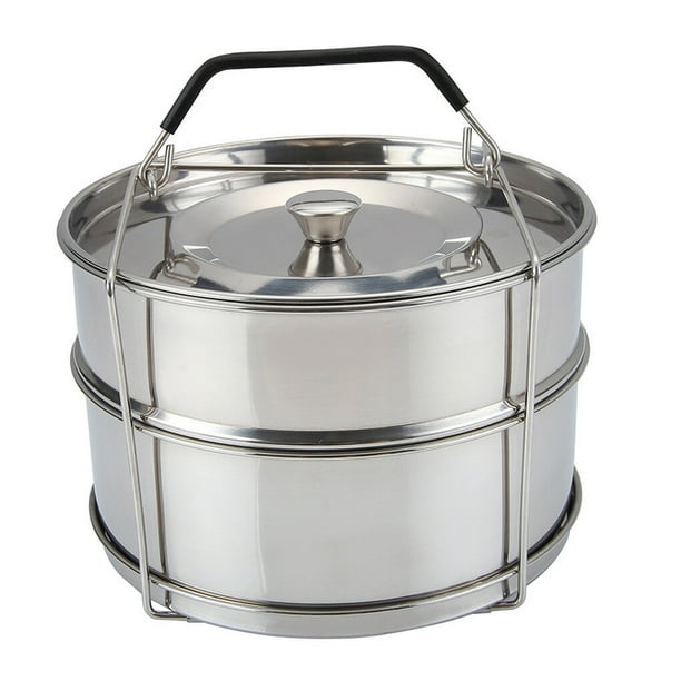 Pitrice Two Tier Stackable Steamer Insert Pans Stainless Steel Electric Pressure Cooker Cooking Insert Other
