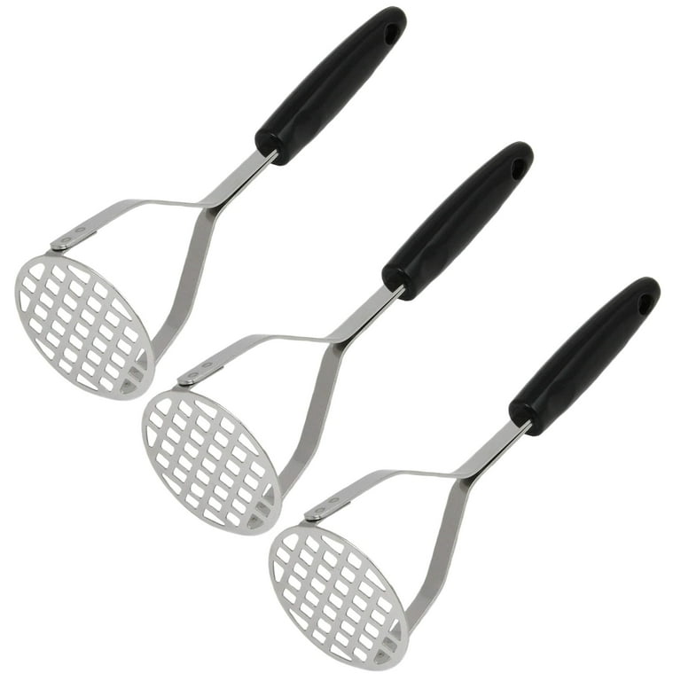 Chef Craft Stainless Steel Small Hole Hand Potato Masher 3 Pack 
