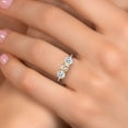 thumbnail image 4 of Gem Stone King 925 Silver and 10K Yellow Gold Peach Morganite and White Topaz Engagement Ring for Women | 1.60 Cttw | Round 5MM | Gemstone October Birthstone | Size 7, 4 of 6
