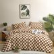 thumbnail image 1 of Plaid Funda Nórdica King Blanco Calabaza Color Checkerboard Funda Nórdica King Size, 1 of 7