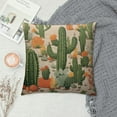 thumbnail image 2 of JRXY  Summer Succulent Cactus Pillow Covers Retro Mexican Orange Flowers Exotic Tropical Plants Decorative Throw Pillow Covers Cushion Case for Home Sofa Couch Decoration White, 2 of 5