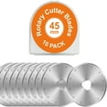 thumbnail image 2 of HLONK 10 Packs Rotary Cutter Blades Replacement Blades Compatible for Fiskars Olfa Martelli Truecut Cutter for Patchwork Leather Quilting Sewing Arts Crafts (45 mm), 2 of 6