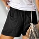 thumbnail image 5 of Pantalones cortos con cordón para mujer Pantalones cortos casuales con cintura elástica de verano con cordones elásticos, 5 of 5