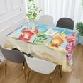 thumbnail image 3 of DEIARA Beach Slippers Square Tablecloth 54×72in Polyester Fabric Tablecloth Washable Dust Resistant Wrinkle Resistant, 3 of 9