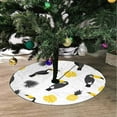 thumbnail image 2 of FMSHPON PineapplesPalm Leaves Xmas Christmas Tree Skirt Stand Mat for Holiday Party Decoration Indoor Outdoor 36 inches, 2 of 3