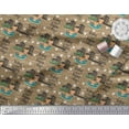 thumbnail image 3 of Soimoi Poly Georgette Fabric Swimming Pool,Cartoon & Buildings Architectural Print Fabric by the Yard 42 Inch Wide, 3 of 3