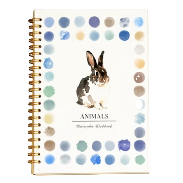 Libro de acuarela para colorear, tutoriales paso a paso para animales y flores, kit de pintura para principiantes.