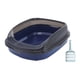 thumbnail image 4 of Caja de arena para gatos, suministros para mascotas, orinal abierto para gatitos, caja de arena semicerrada para gatos, mascota azul oscuro grande, 4 of 9
