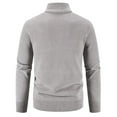 thumbnail image 4 of Herrnalise Men's Fashion Autumn And Winter Stand Collar Sweater Casual Fleece Jacket Beige, 4 of 4