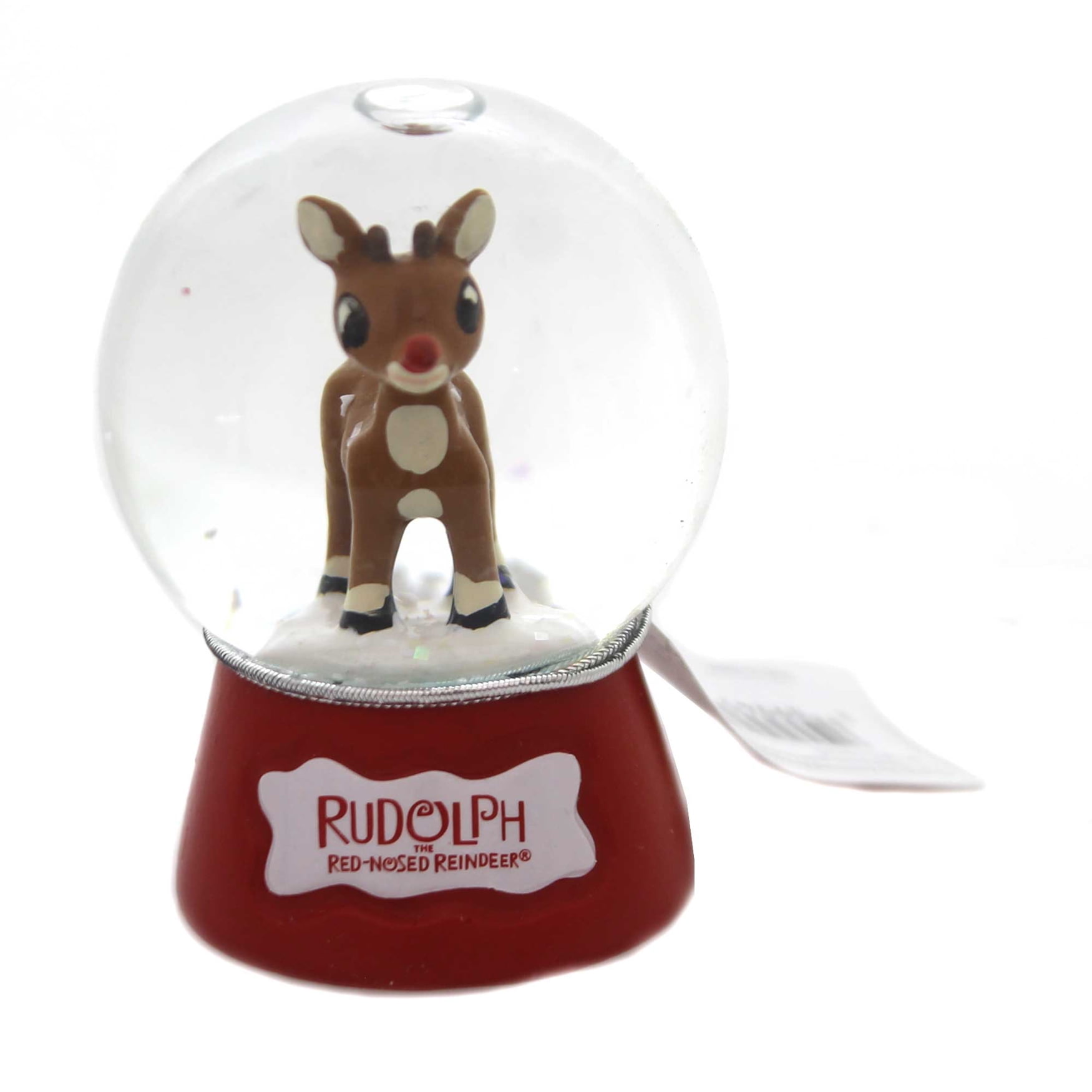 Christmas Rudolph Snowglobe Glass Red Nose Reindeer 39225 Rudolph
