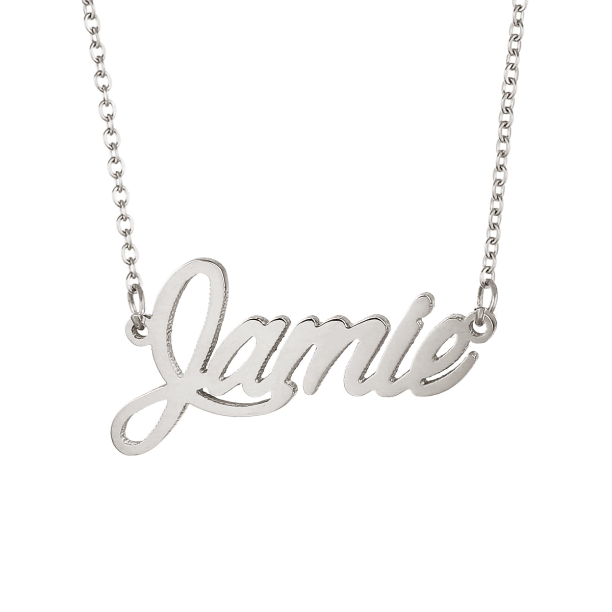 Jamie Initial Name Necklace Stainless Steel Jewelry Valentine Gift