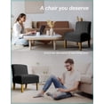thumbnail image 7 of VIRRMO Modern Rubberwood Solid Print Comfy Armchairs, Black (Set of 2), 7 of 7