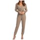 thumbnail image 1 of Mujeres Casual Verano Cuello en V Manga larga Tops y pantalones largos Conjunto de dos piezas Traje Wmkox8yi bvn3042, 1 of 9