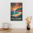 thumbnail image 3 of Retro Fiji Islands Poster Inspirational Motivational Vintage Travel Wall Art for Wellness Studio Yoga Room Bedroom Office Canvas Poster, 3 of 8
