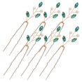 thumbnail image 3 of 6pcs Elegant U Shaped Wedding Hairpins with Rhinestone and Pearl Accents for Bridal Hairstyles, Suitable for Weddings, Birthdays, and Special, 3 of 5